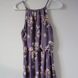 Francesca's Purple and Floral Summer Dress